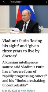 توضیحات کامل بیماری پوتین رئیس جمهور روسیه