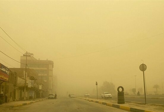 گرد و غبار و طوفان شن عجیب در آسمان عراق و عربستان
