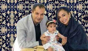 شبنم قلی خانی با همسر و فرزندش