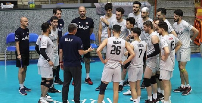 عکس رقابت والیبال ایران در مسابقات کشورهای اسلامی