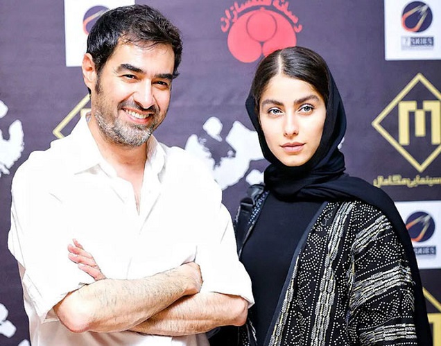 ساناز ارجمند و شهاب حسینی در اکران فیلم شین