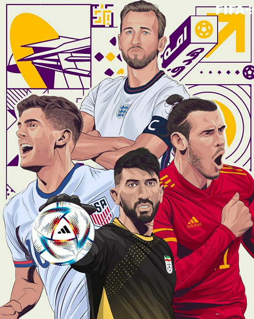 ستاره تیمهای همگروه ایران در پوستر فیفا