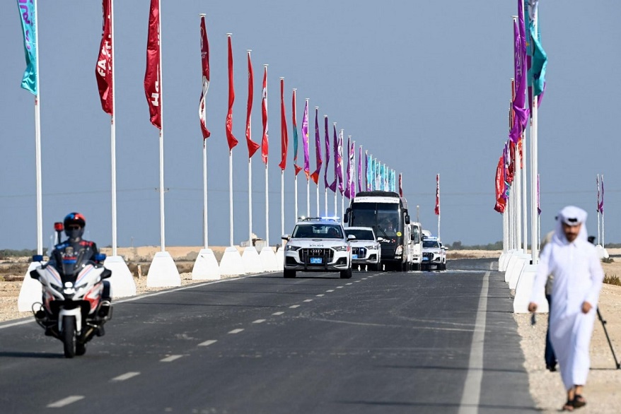اسکورت خودروها برای ورود تیم ملی آلمان به قطر